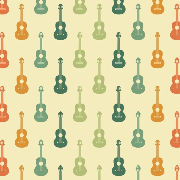 Fondo de guitarra. Diseño retro y musical. Gráfico vectorial — Archivo Imágenes Vectoriales