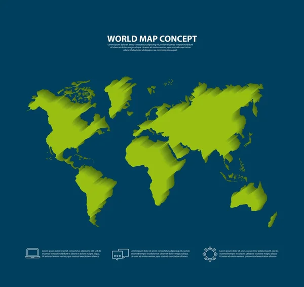 Ícone da Terra. World and Map design. Gráfico vetorial — Vetor de Stock