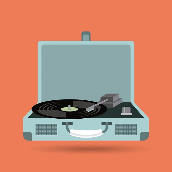 Vinyl player icon. — Stock Vector