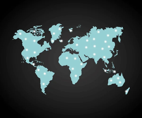 Ícone Terra e luzes —  Vetores de Stock