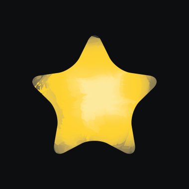 yıldız suluboya izole simgesi tasarım