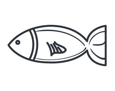 lezzetli deniz ürünleri simgesi tasarım izole