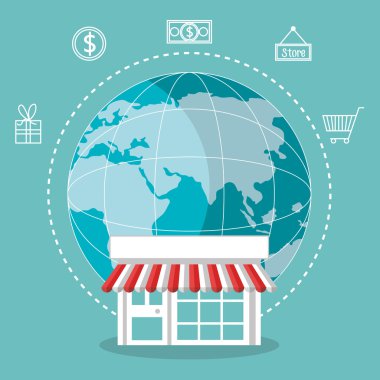elektronik ticaret izole simgesi