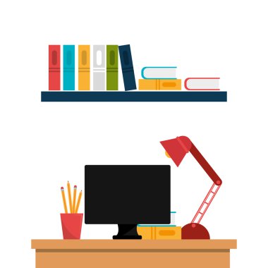 Office iş yerinde izole simgesi