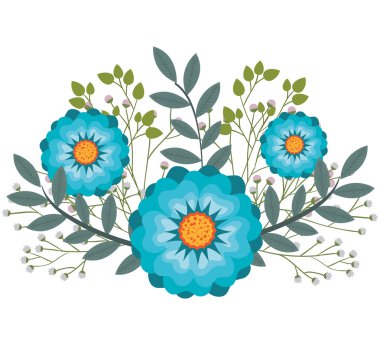 çiçek dekorasyon izole simgesi