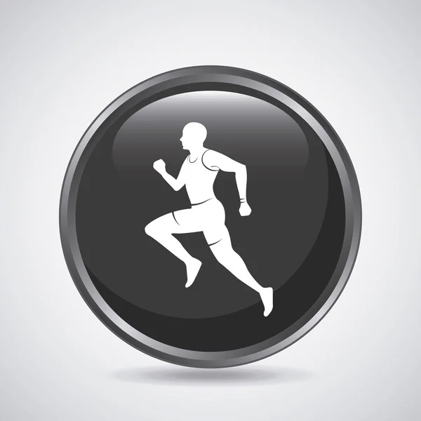 Man lopend pictogram. Sport design. Vectorafbeelding — Stockvector