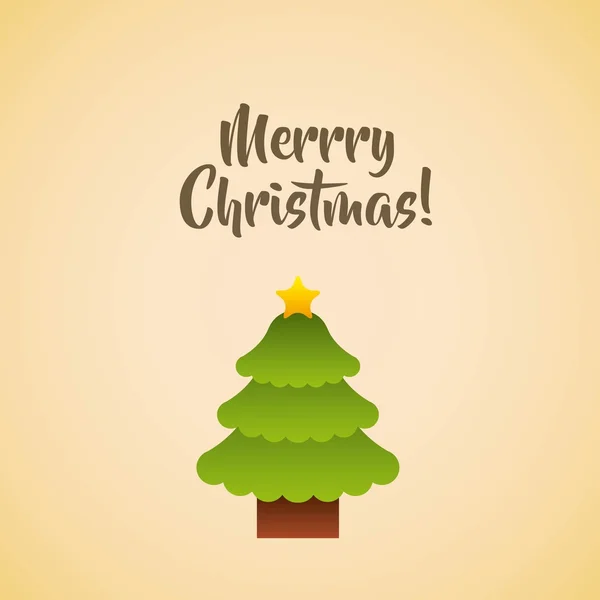 Pine tree icon. Merry Christmas design. Vector graphic — Stock Vector