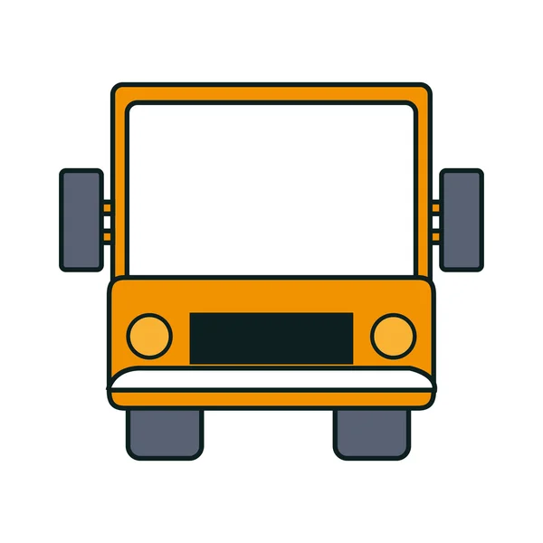 Icono de bus sobre fondo blanco diseño aislado — Vector de stock