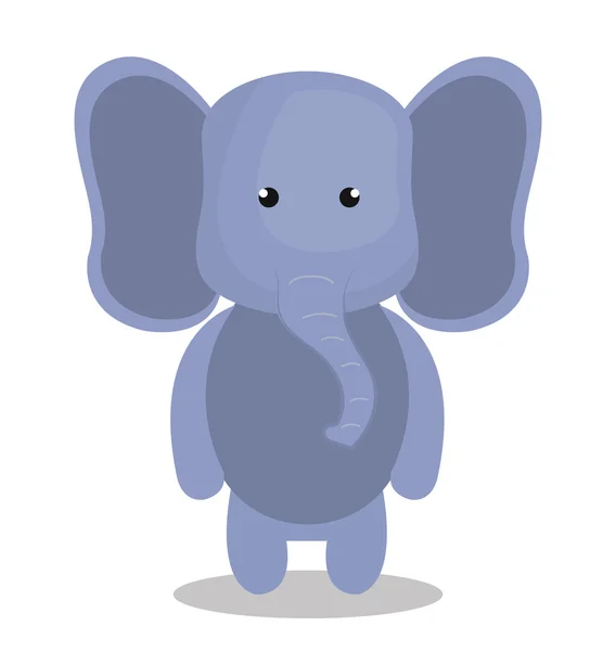 Милый слон изолированный дизайн иконы — стоковый вектор
