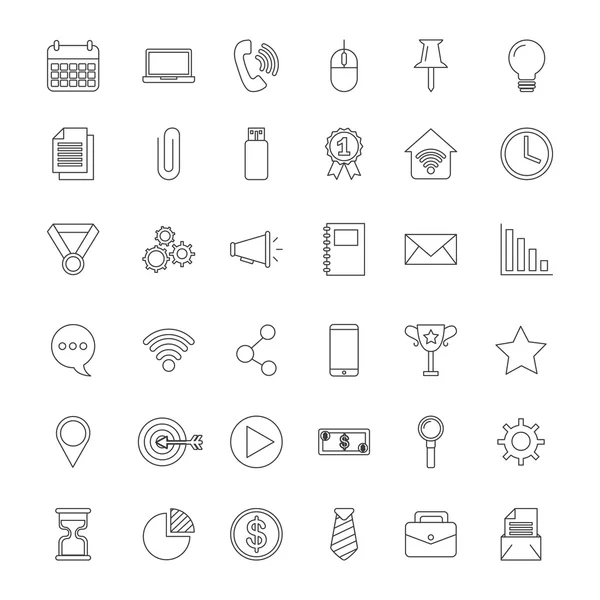 Icon set. Media design. Vector graphic — Stock Vector