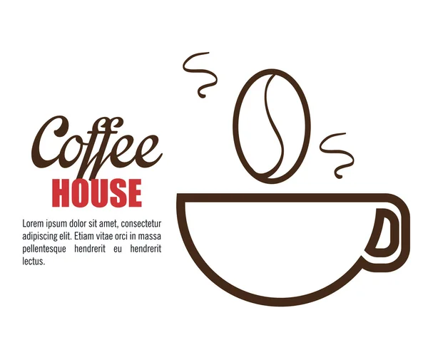 Lahodné kávy izolované ikonu design — Stockový vektor