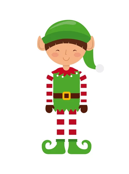 Elf ikona. Merry Christmas design. Grafika wektorowa — Wektor stockowy