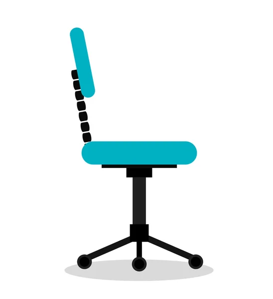 Ofis koltuğu izole simgesi — Stok Vektör