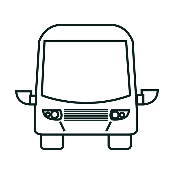 Otobüs simgesinin izole beyaz arka plan üzerinde — Stok Vektör