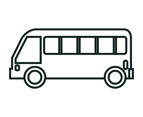 Icona del bus su sfondo bianco disegno isolato — Vettoriale Stock