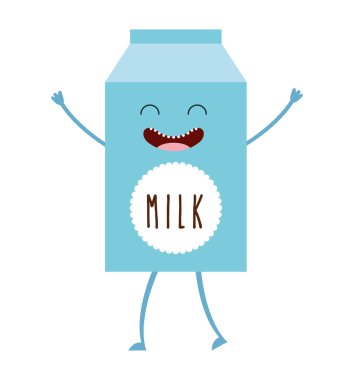 süt konteyner karakter sevimli simgesi