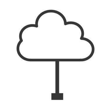 bulut bilgi işlem siluet simge