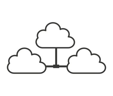 bulut bilgi işlem siluet simge