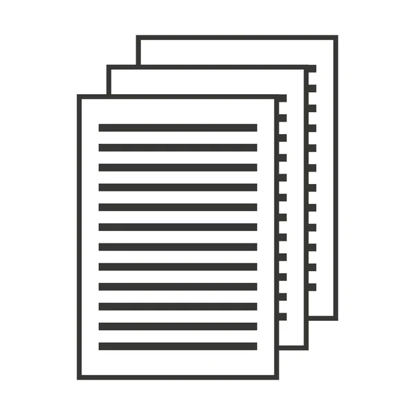 Documento archivo papel texto icono — Vector de stock