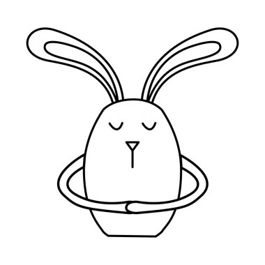 sevimli tavşan izole simgesi