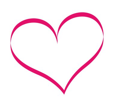 kalp kırmızı izole simgesi tasarım