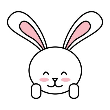 sevimli tavşan izole simgesi