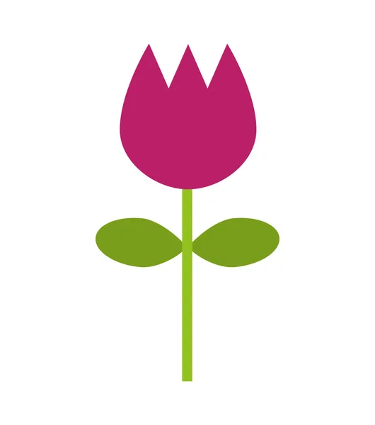 Blomma blommor natur ikonen — Stock vektor