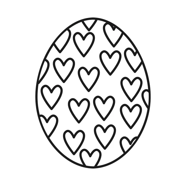 Süße Eierfarbe bunt isoliert Ikone Design — Stockvektor