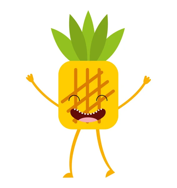 Fruta carácter lindo icono — Vector de stock