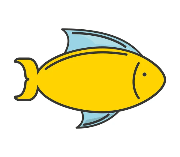 Fish sea colors icon — Stock Vector