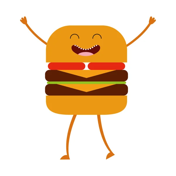 Fast food personnage icône mignonne — Image vectorielle