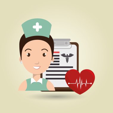 Hemşire kalp Pano tıp