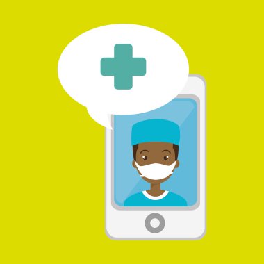 Hemşire crooss smartphone grafiği