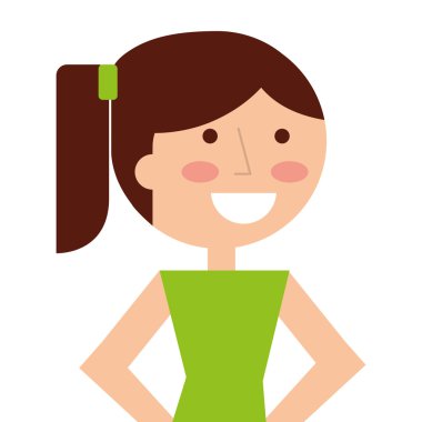 küçük kız gülümseme simgesi