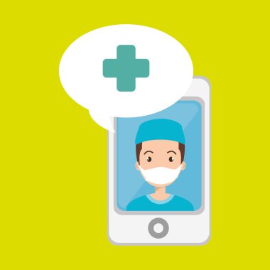 Hemşire crooss smartphone grafiği