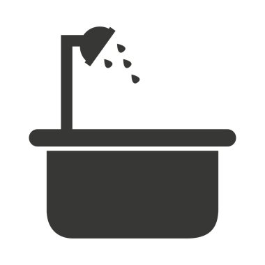 küvet duş siluet simge