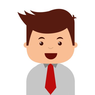 adam işadamı karikatür karakter simgesi