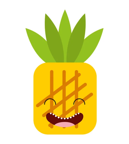 Fruta carácter lindo icono — Vector de stock