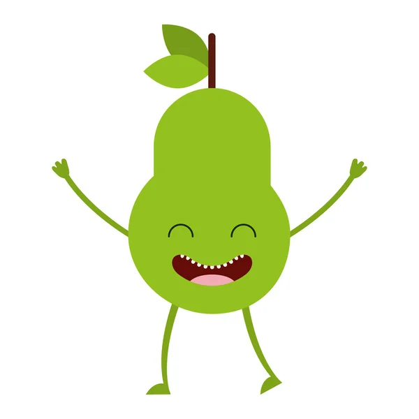 Fruta carácter lindo icono — Vector de stock