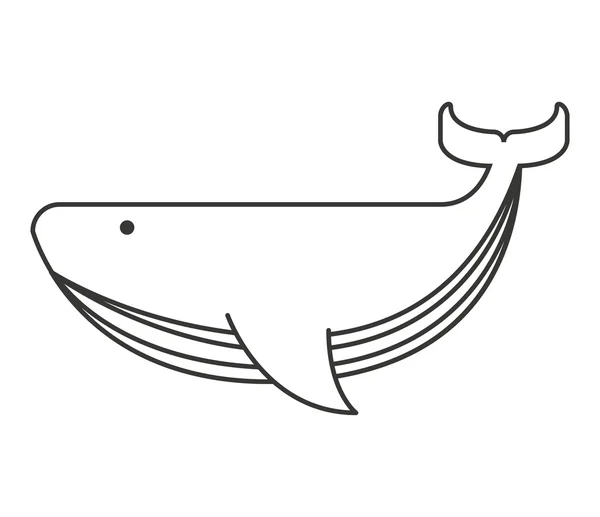 Pictogram van de grote zee van de walvis — Stockvector