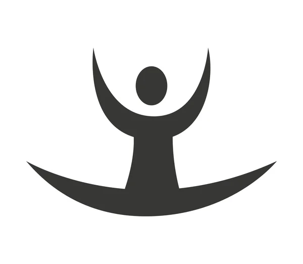 Silhoeutte silhouette humaine style de vie sport gym — Image vectorielle