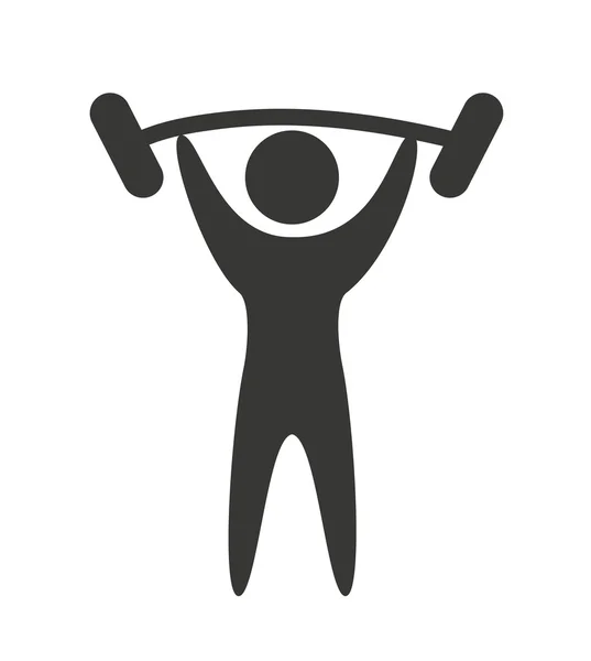 Figura humana silhoeutte estilo de vida deporte gimnasio — Vector de stock