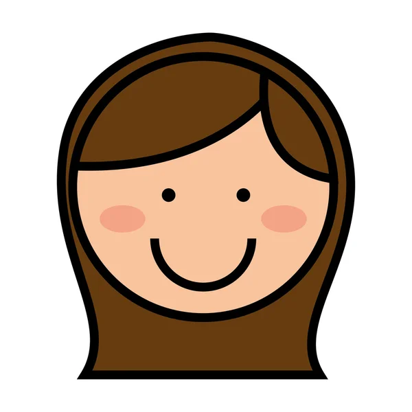 Kleine Mädchen lächeln Symbol — Stockvektor