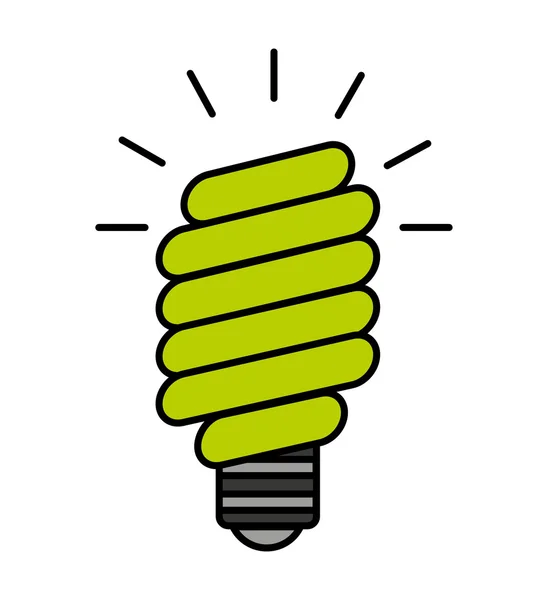 Ampoule économiseur icône verte — Image vectorielle