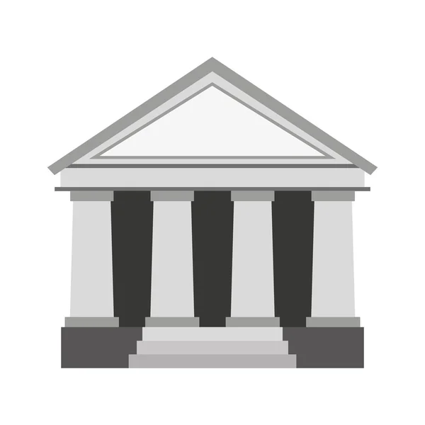 Bank building place icon — Stock Vector