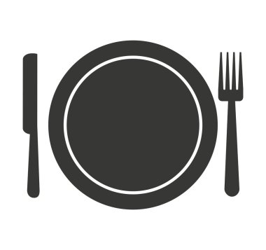 çatal bıçak tabak çatal bıçak takımı siluet simge