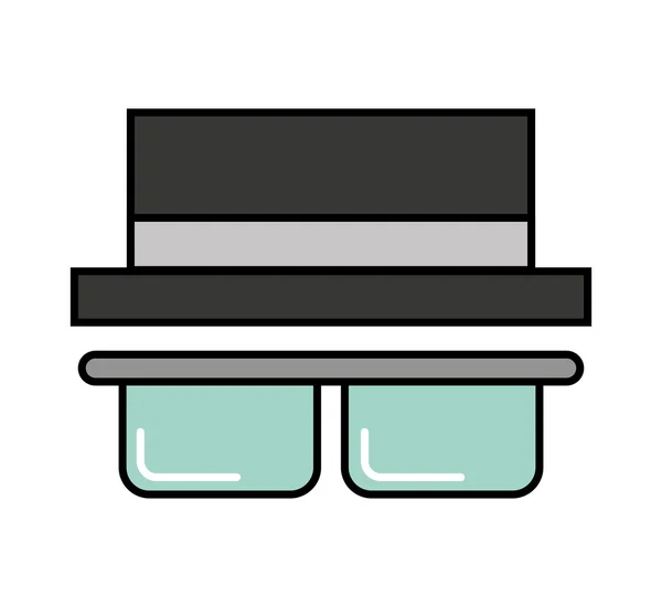 Hatt och glasögon ikonen — Stock vektor