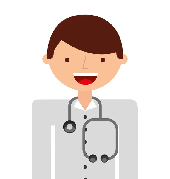 Doctor hombre icono profesional — Vector de stock