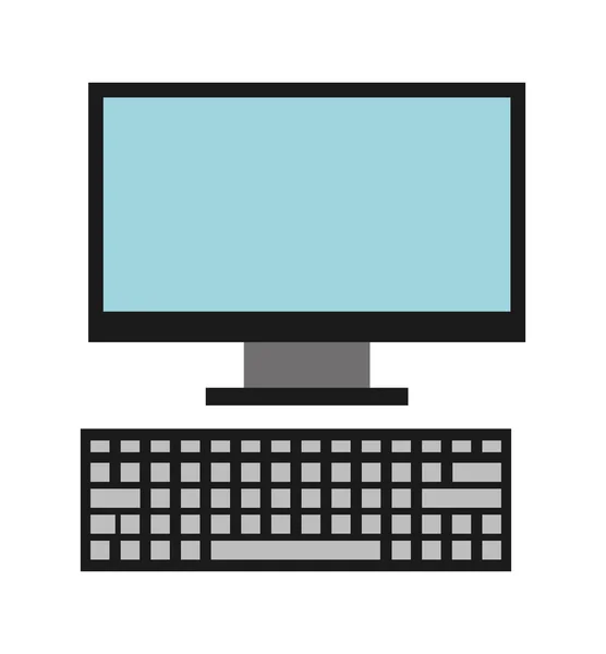 Desktopcomputer bureaubladpictogram — Stockvector