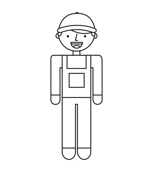 Constructor hombre trabajador icono — Archivo Imágenes Vectoriales